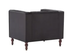 Sillón de terciopelo negro ES32206