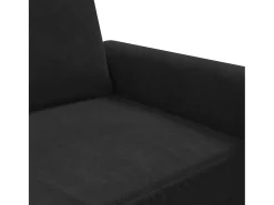 Sillón de terciopelo negro de 60 cm
