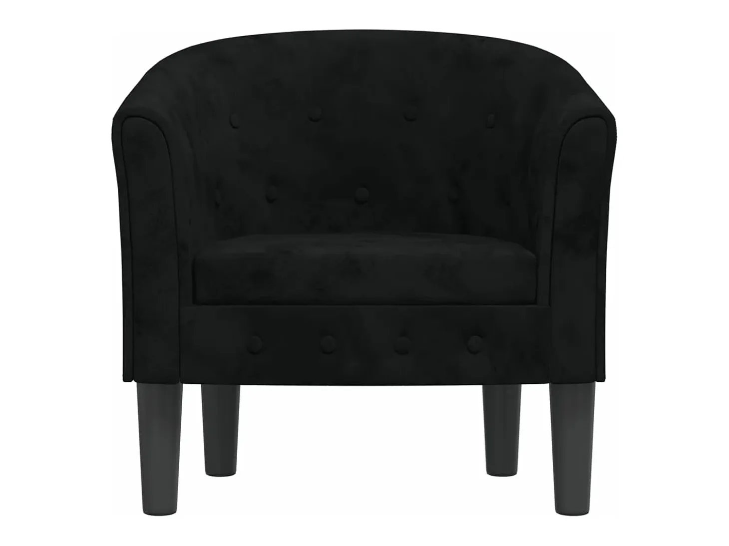 Sillón de terciopelo negro