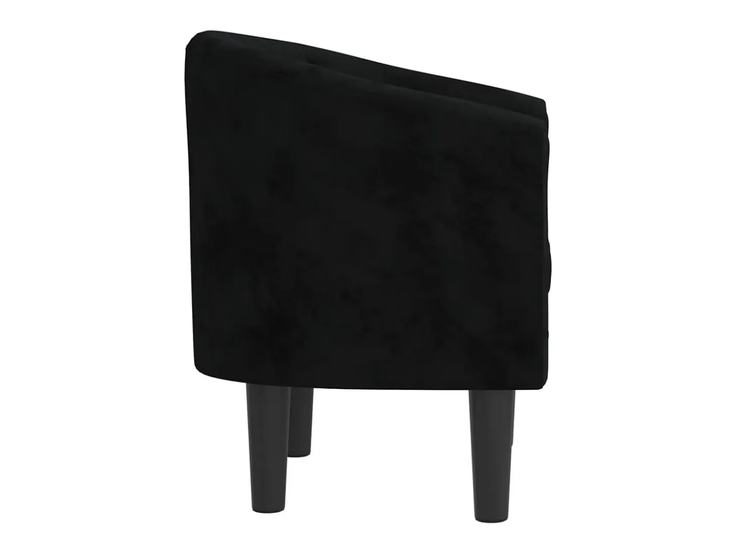 Sillón de terciopelo negro