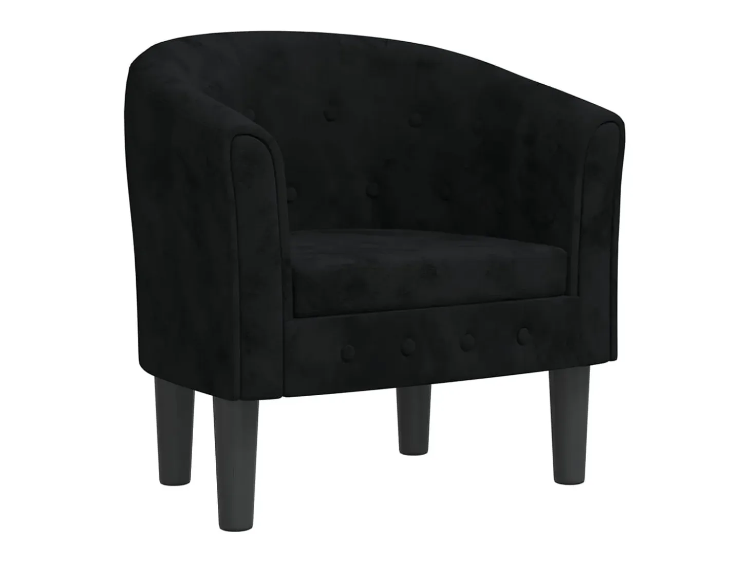 Sillón de terciopelo negro
