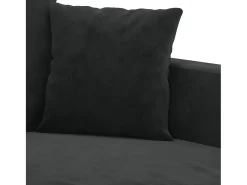Sillón de terciopelo negro 60 cm
