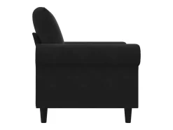 Sillón de terciopelo negro 60 cm