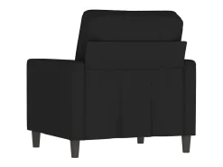 Sillón de terciopelo negro 60 cm