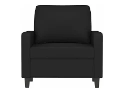 Sillón de terciopelo negro 60 cm