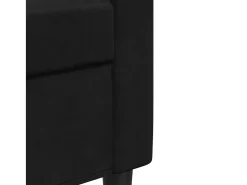 Sillón de terciopelo negro de 60 cm