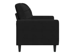 Sillón de terciopelo negro de 60 cm