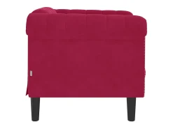 Sillón de terciopelo rojo tinto