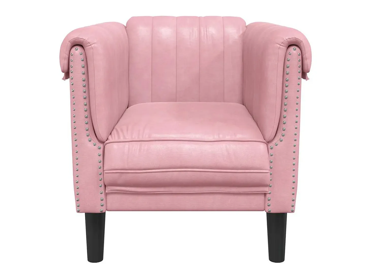 Sillón de terciopelo rosa