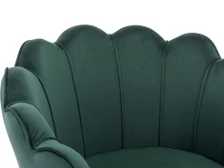 Sillón de terciopelo verde pino estilo art decó DANDELION