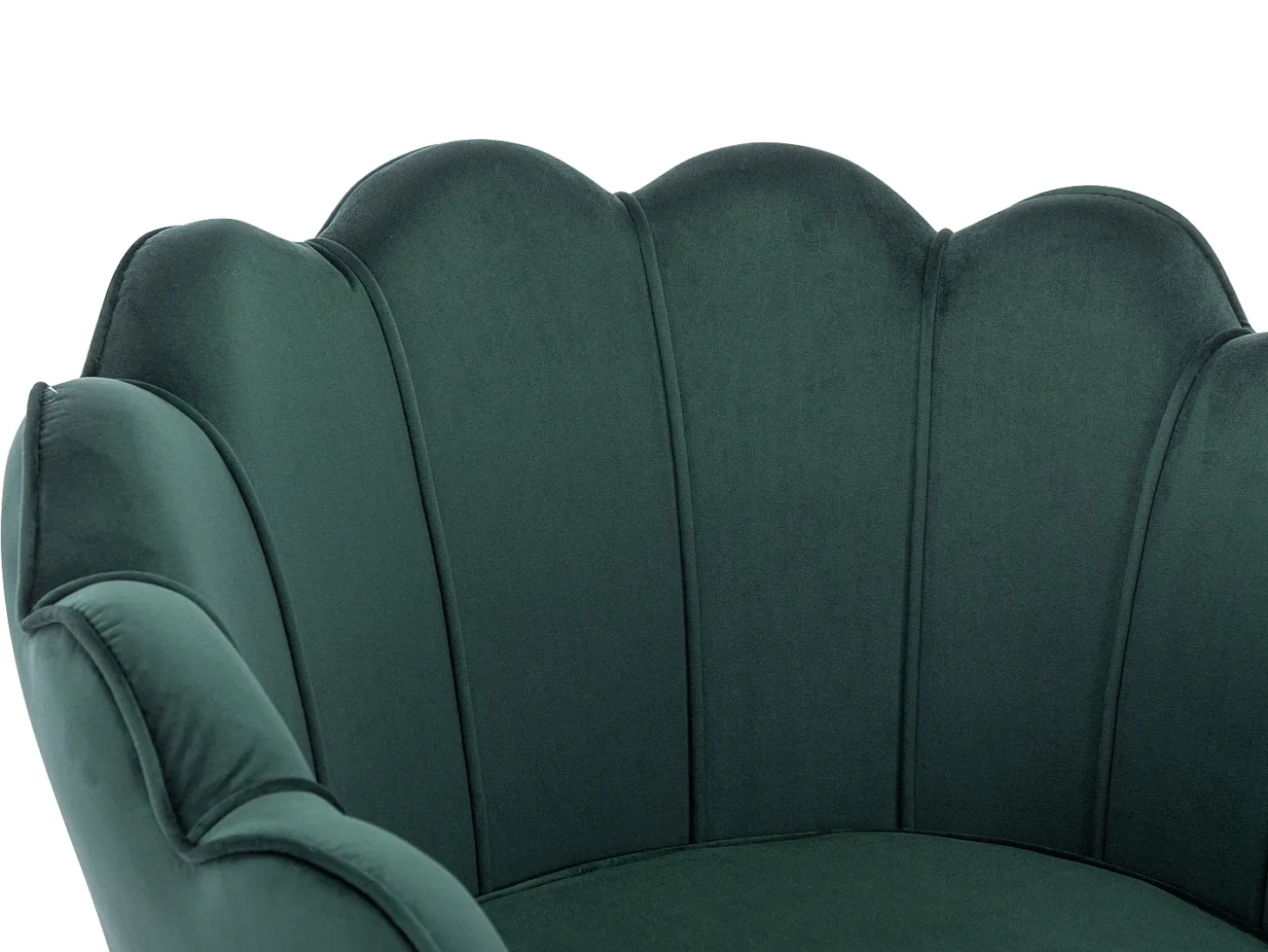 Sillón de terciopelo verde pino estilo art decó DANDELION