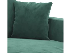 Sillón de terciopelo verde oscuro 60 cm