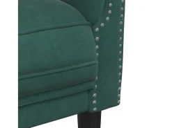 Sillón de terciopelo verde oscuro