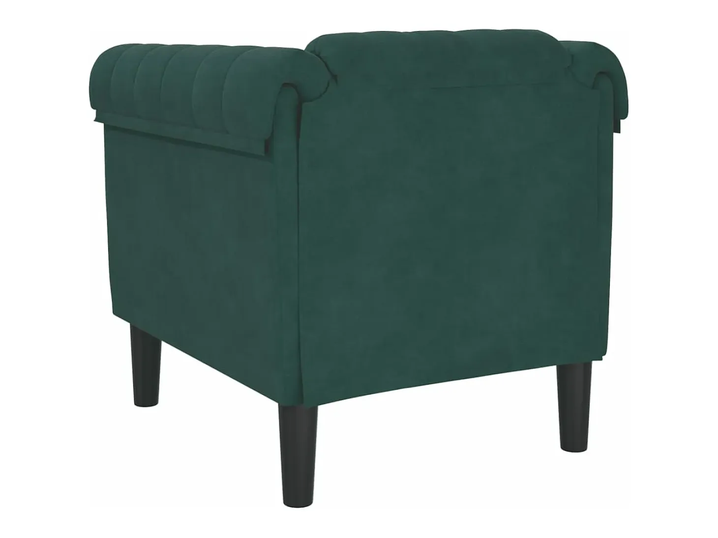 Sillón de terciopelo verde oscuro