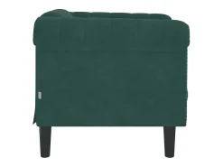 Sillón de terciopelo verde oscuro