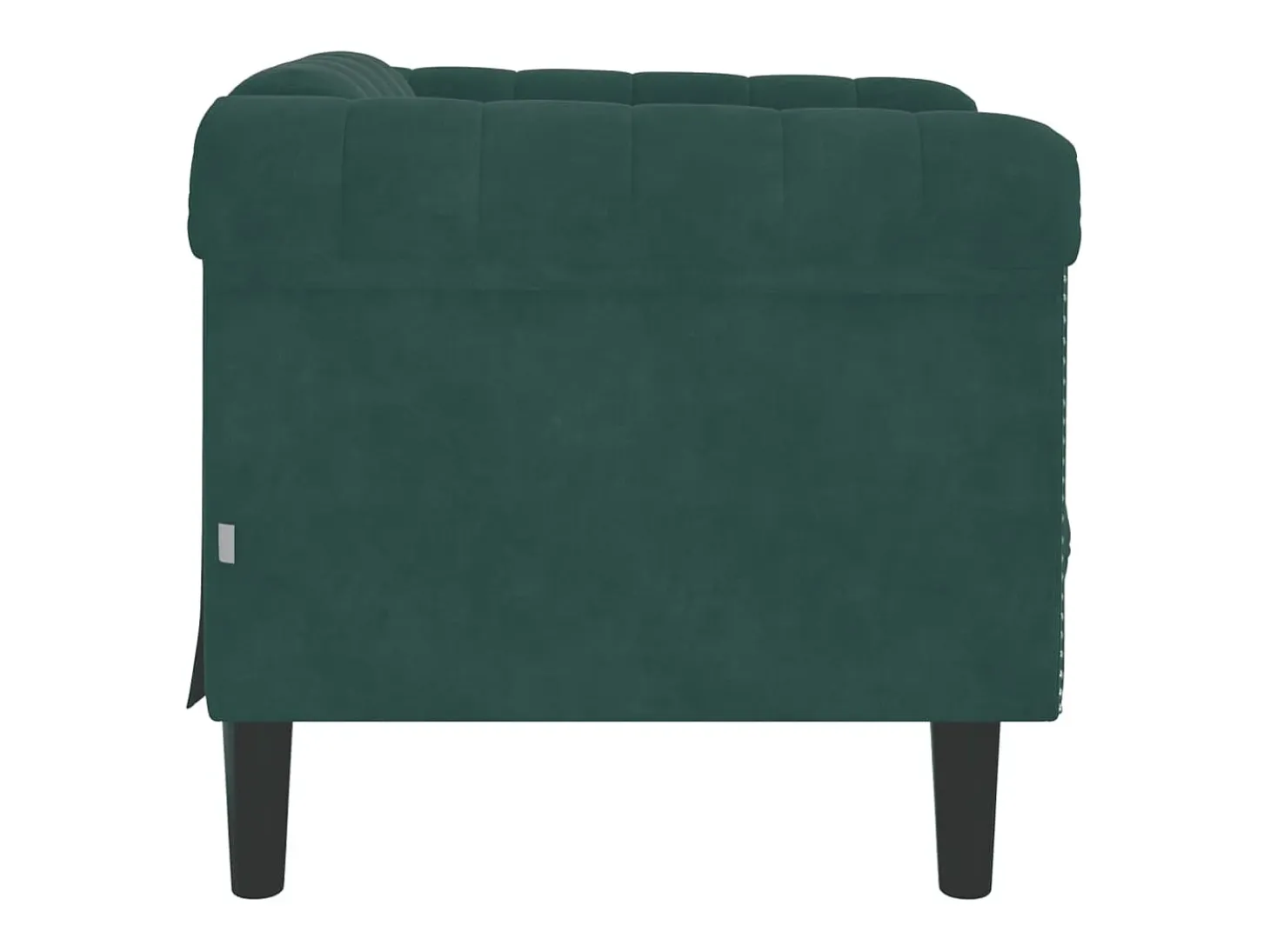 Sillón de terciopelo verde oscuro