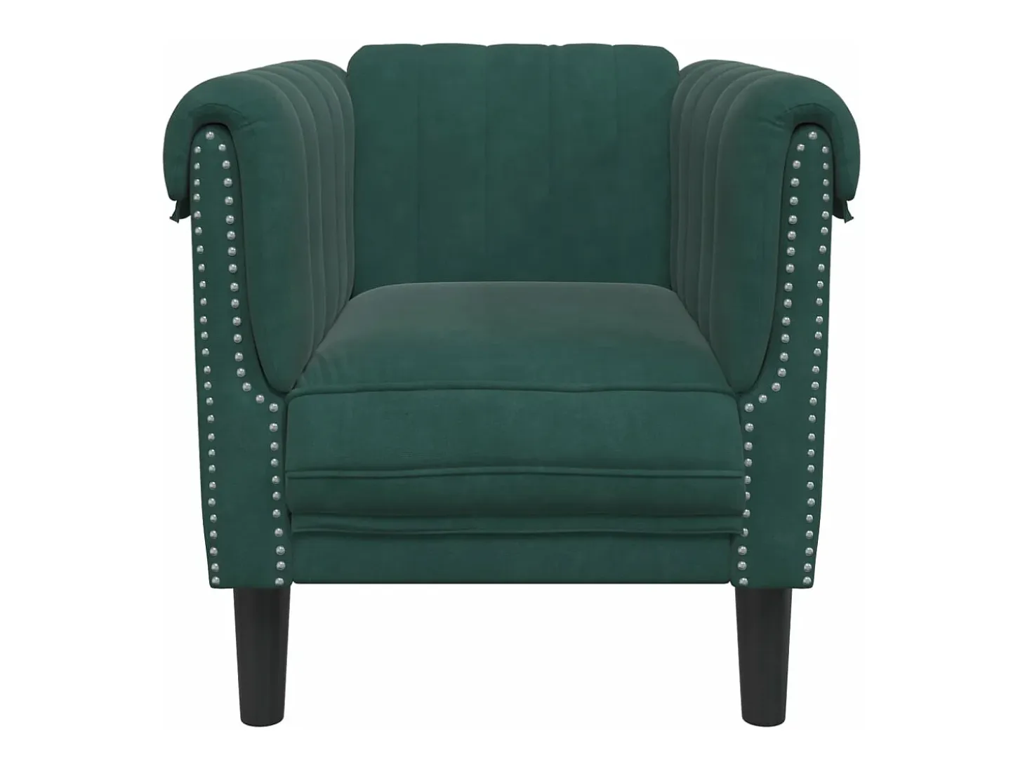 Sillón de terciopelo verde oscuro