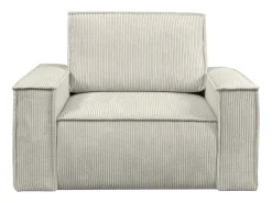 Sillón derecho de pana beige con estilo design AMELIA