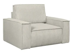 Sillón derecho de pana beige con estilo design AMELIA
