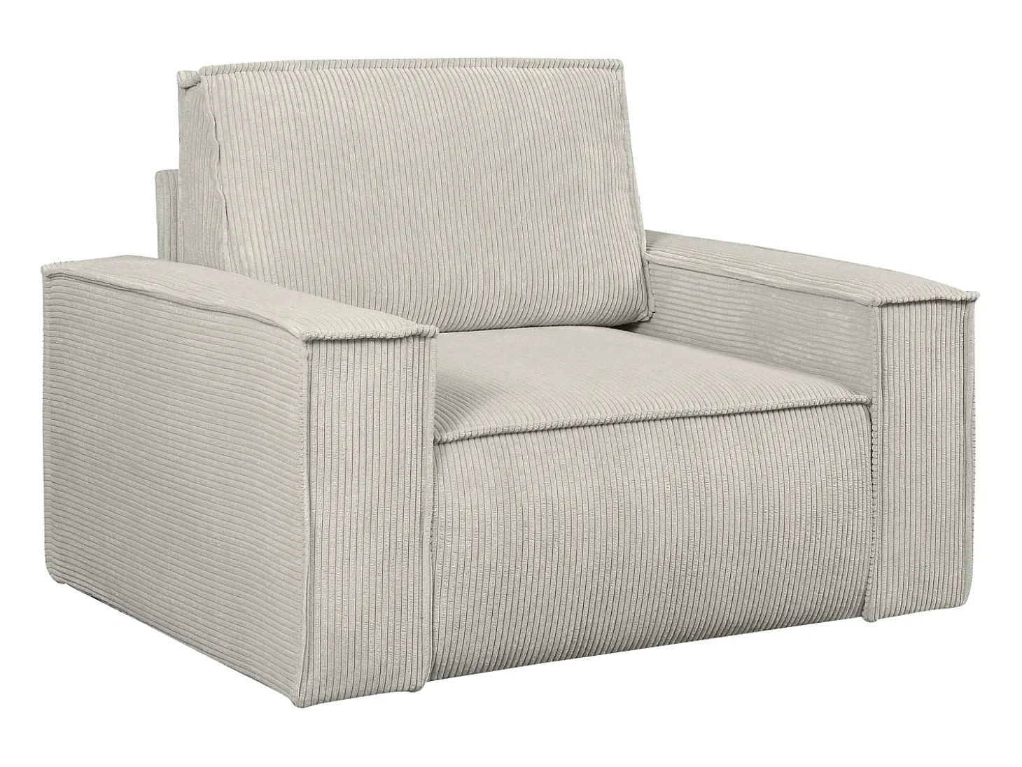 Sillón derecho de pana beige con estilo design AMELIA