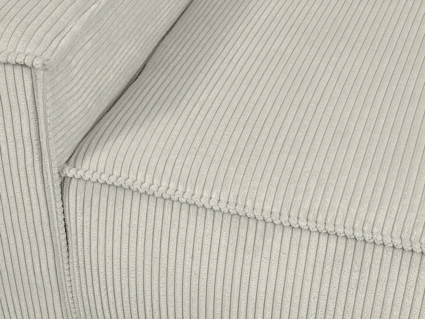 Sillón derecho de pana beige con estilo design AMELIA
