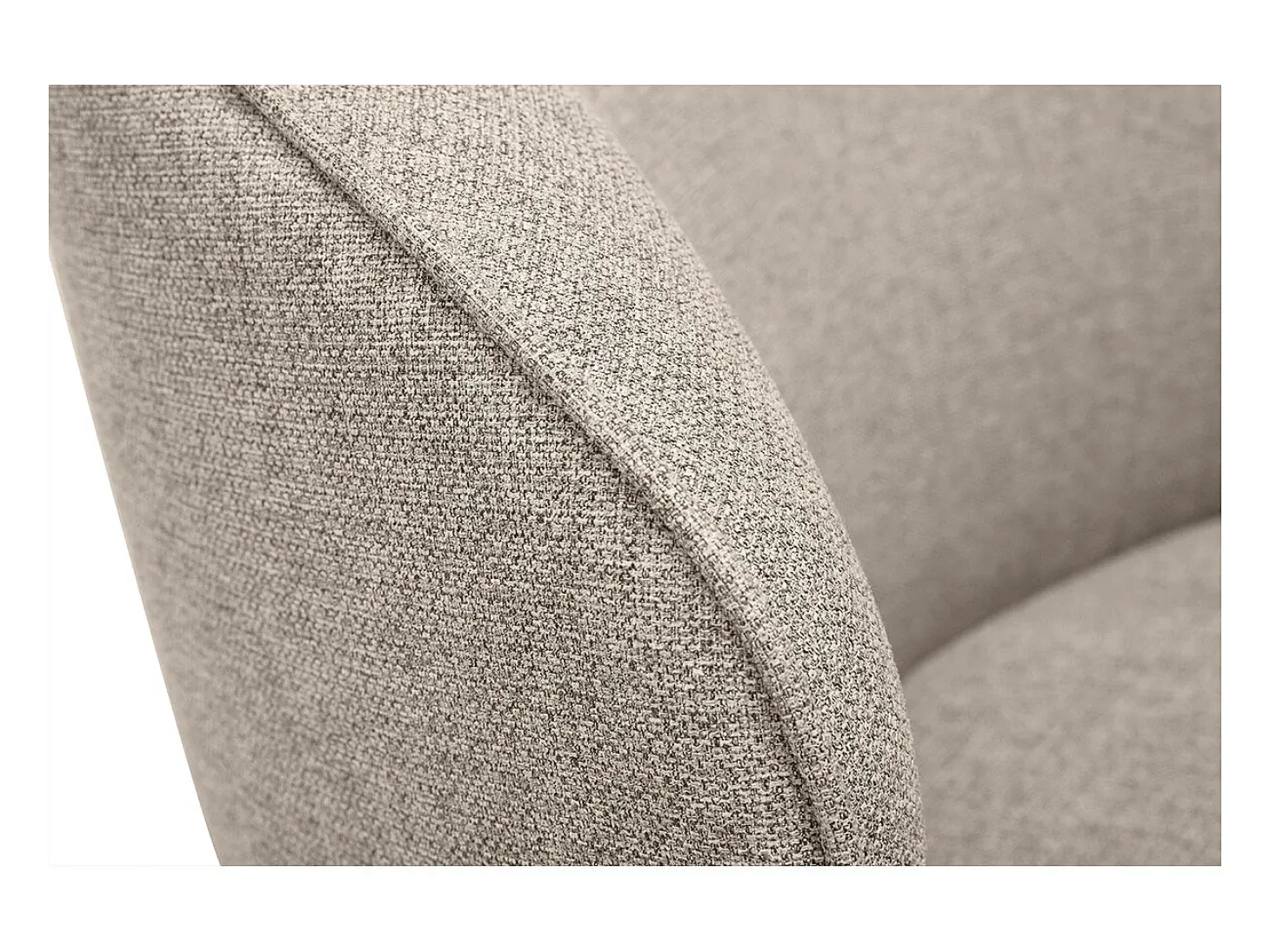 Sillón diseño giratorio de tela color topo AMBER