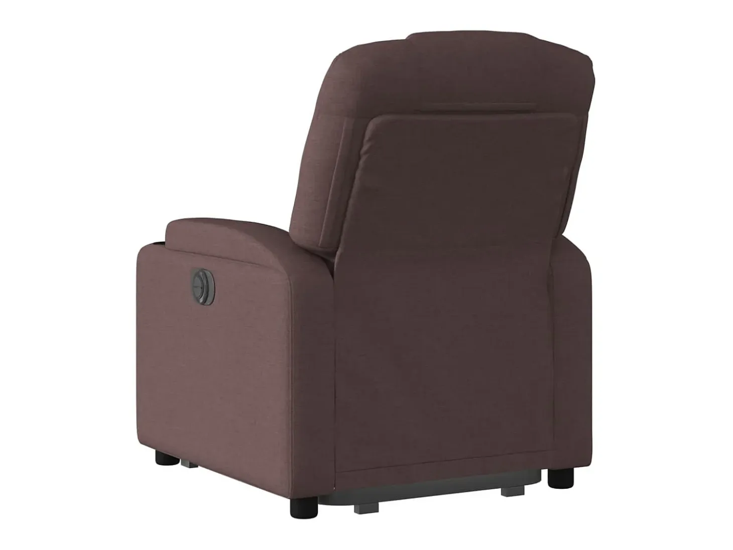 Sillón eléctrico reclinable elevable de tela marrón oscuro