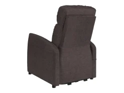 Sillón elevable tela marrón oscuro