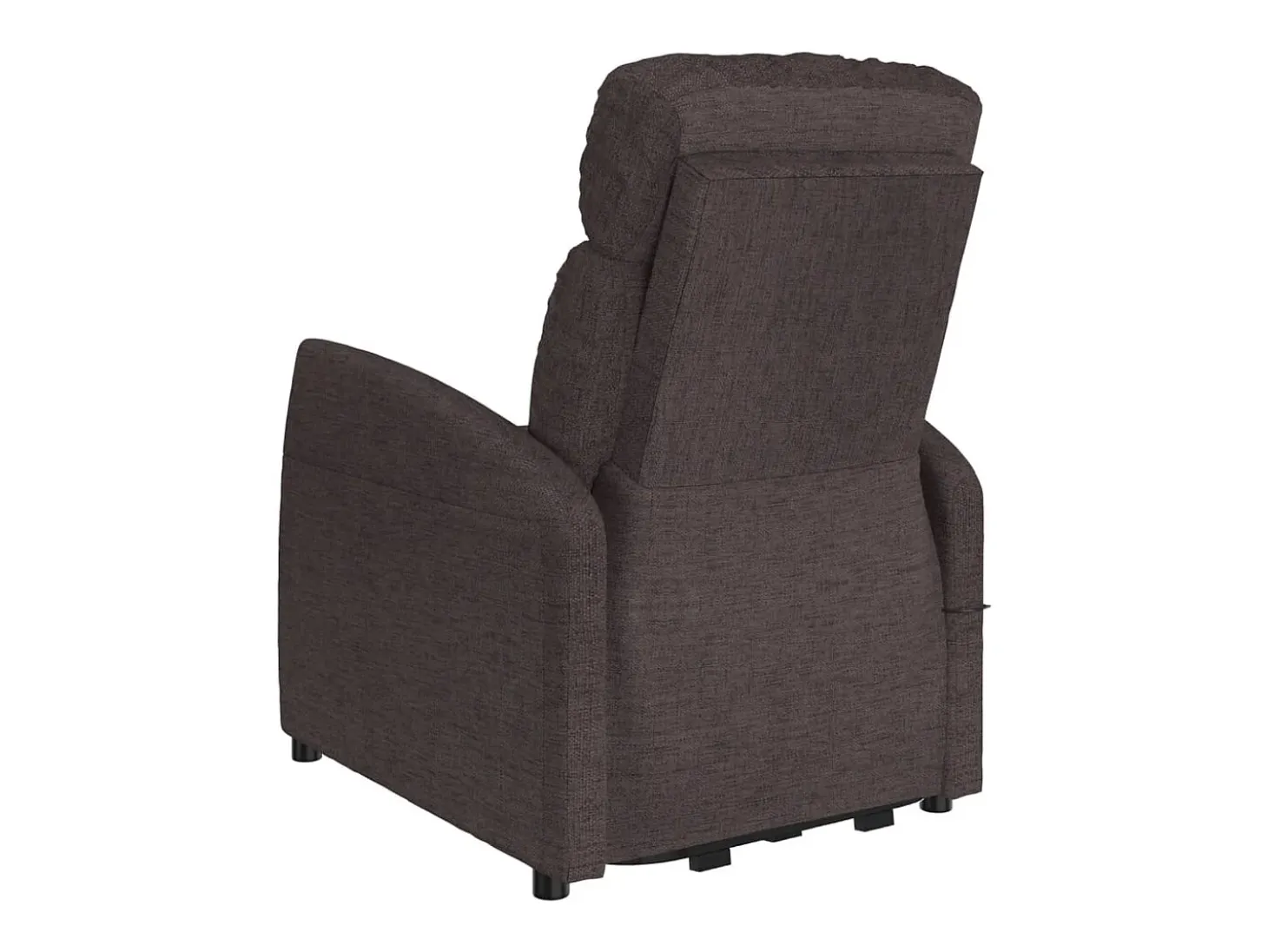Sillón elevable tela marrón oscuro