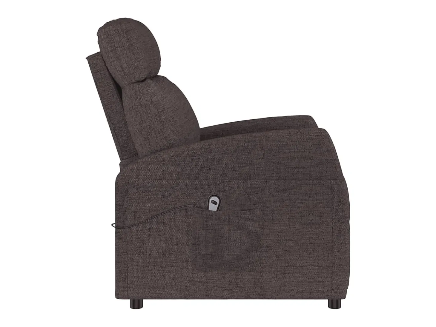 Sillón elevable tela marrón oscuro