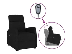 Sillón elevable tela negro