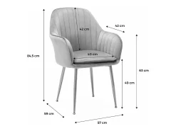 Sillón en borreguito con patas de metal borreguito blanco