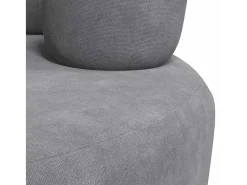 Sillón en forma de mano de terciopelo gris