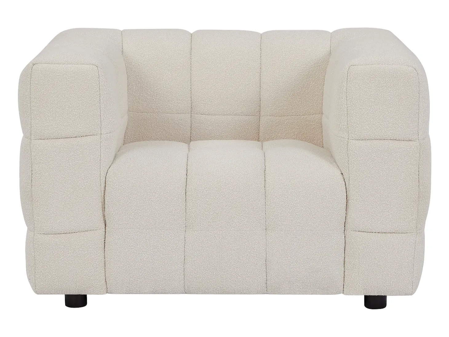 Sillón en tela bouclé blanco marfil LERICI de Pascal Morabito