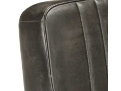Sillón en voladizo cuero auténtico gris envejecido