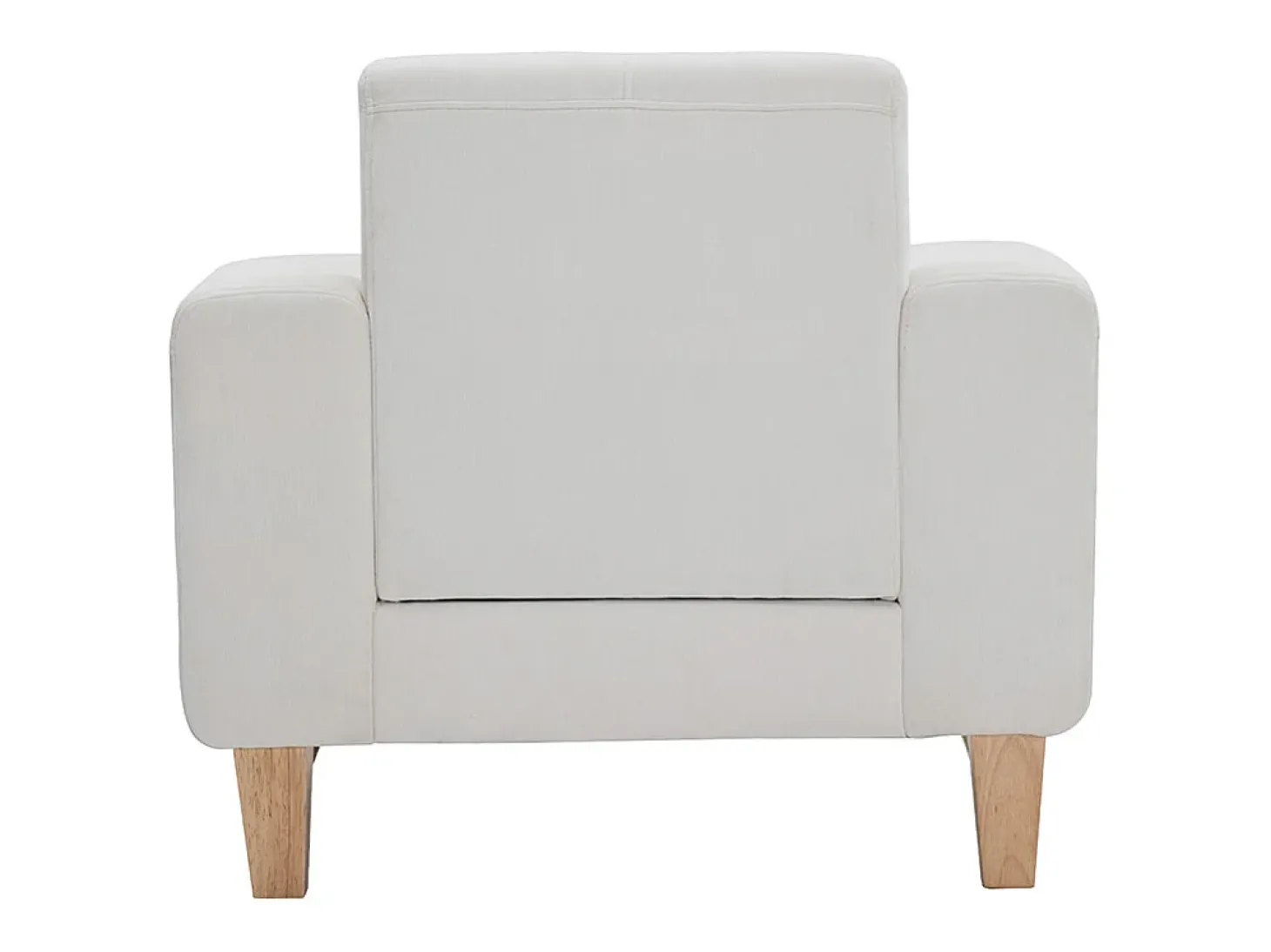 Sillón escandinavo blanco patas madera FJORD
