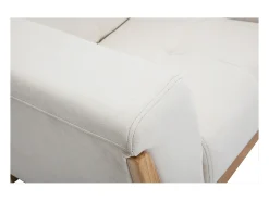 Sillón escandinavo blanco patas madera FJORD