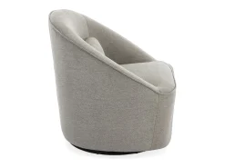 Sillón giratorio de tela 360º con cojín gris beige