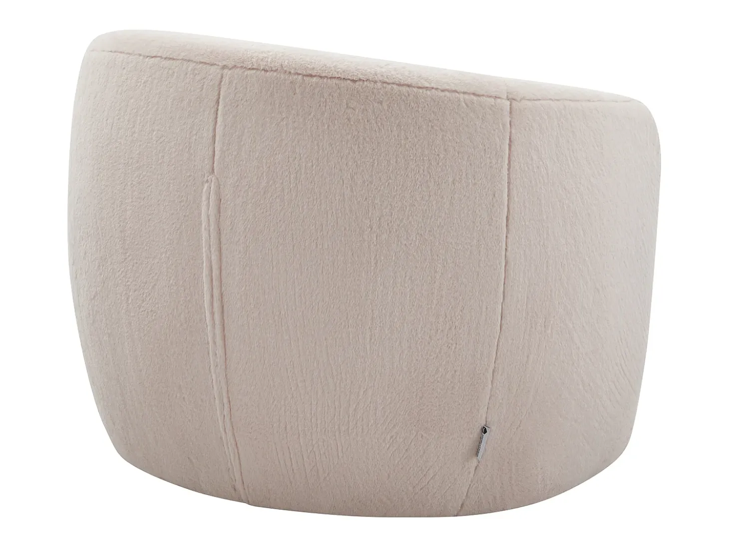 Sillón giratorio en piel sintética de pelo color rosa VEREIDE