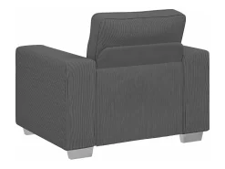 Sillón gris oscuro 60 cm tejido pana