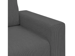 Sillón gris oscuro 60 cm tejido pana