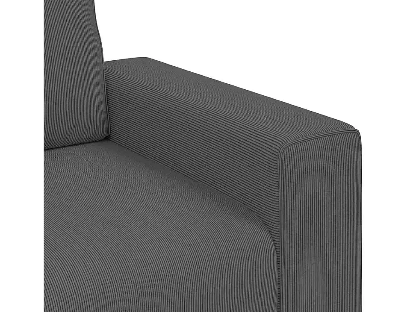 Sillón gris oscuro 60 cm tejido pana