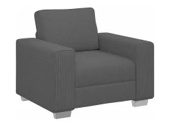 Sillón gris oscuro 60 cm tejido pana