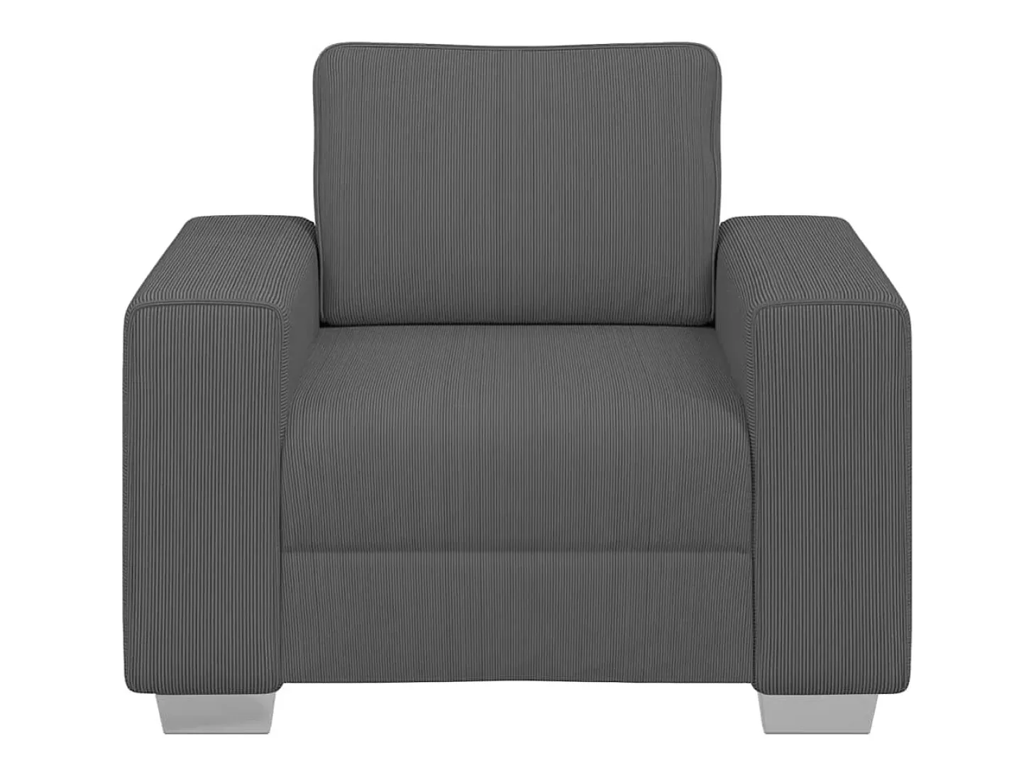 Sillón gris oscuro 60 cm tejido pana