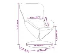 Sillón huevo Morado 63 x 73 x 90 cm tela