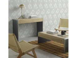 Sillón madera de haya con asiento y respaldo trenzado