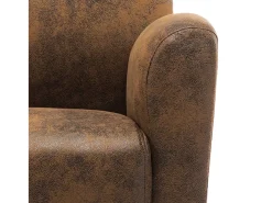 Sillón marrón 70x69x72 cm piel sintética