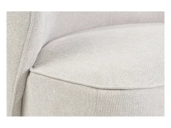 Sillón moderno giratorio de tejido efecto aterciopelado texturizado beige AMBER