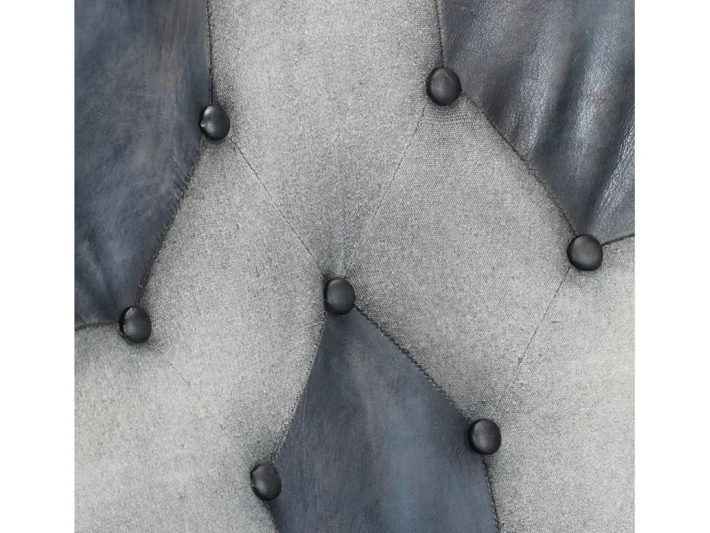 Sillón orejero de cuero auténtico gris canela