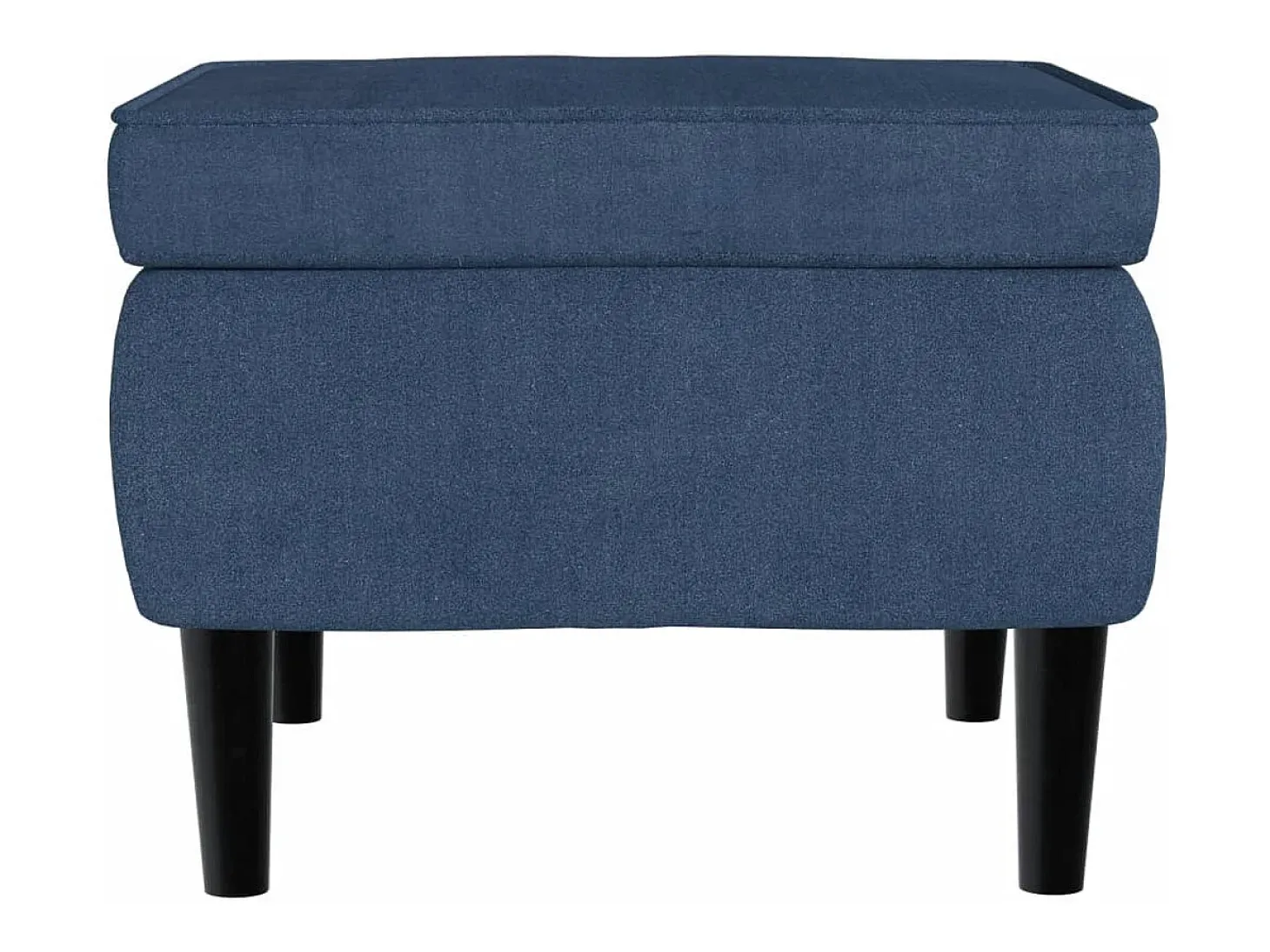 Sillón orejero y taburete de terciopelo azul